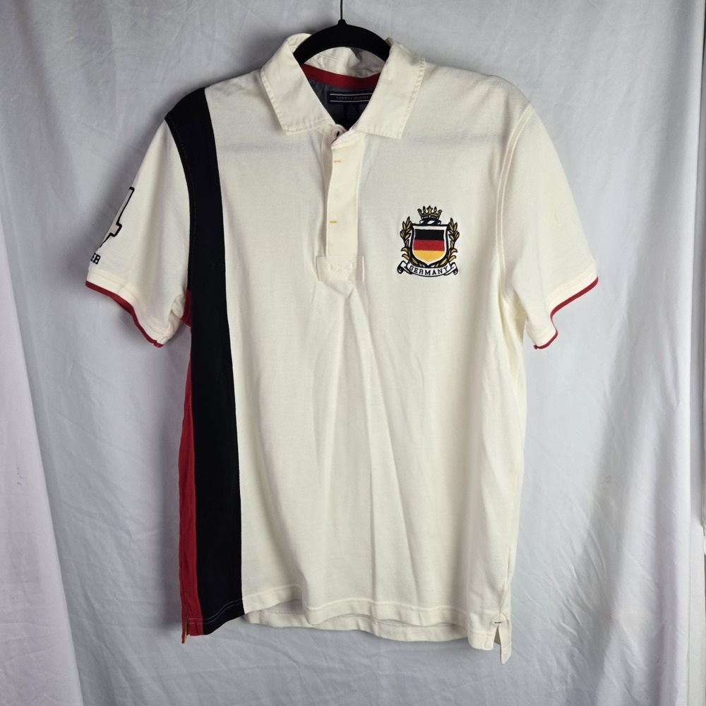 Tommy Hilfiger Polo Germany‎ Slim Fit XL Embroidered Preppy Academia Coastal